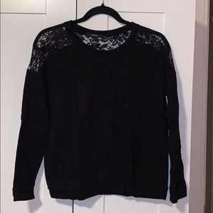 Black Lace Sweater